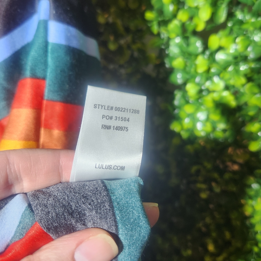 SOLD Multicolor Striped High-Low Dress by Lulus Size Small - Picture 7 of 10